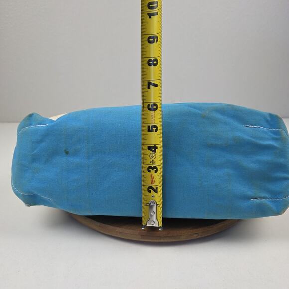 Vtg L.L.Bean Boat and Tote Bag Medium tiffany Blue Trim Canvas Open Top Made USA - Picture 11 of 16